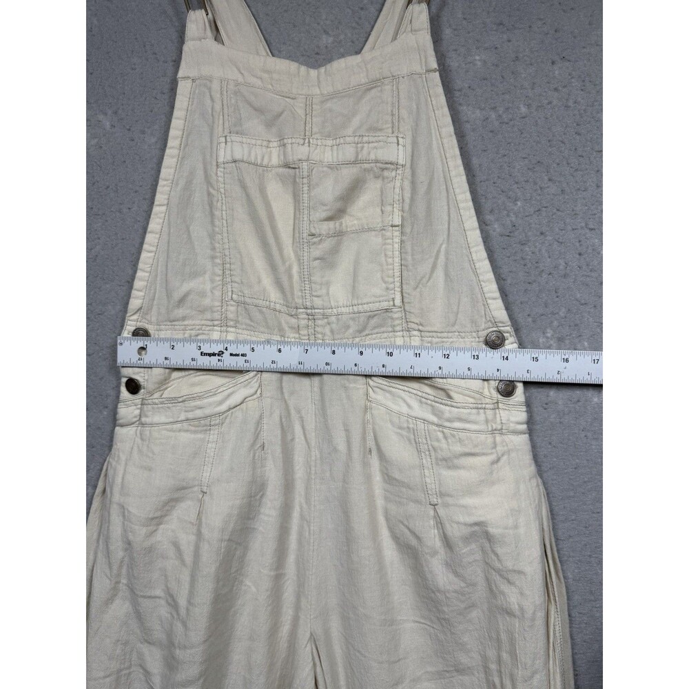 We The Free Free People Overalls Women’s Small Beige Linen Blend Boho Sleeveless - Picture 7 of 13